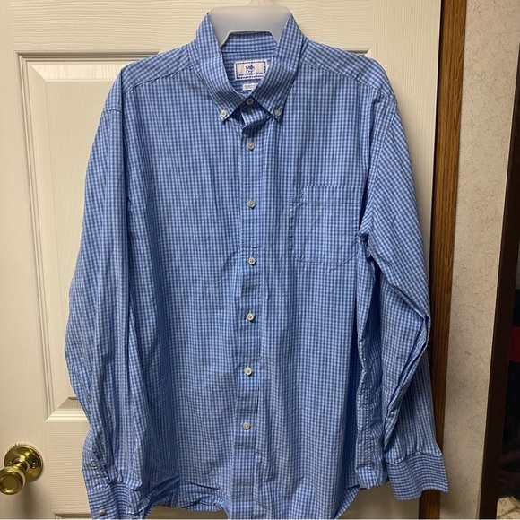 Men’s Southern Tide XL blue checked button down shirt - Picture 1 of 4